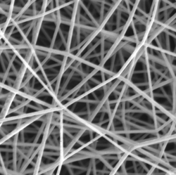 unaligned nanofibres from Biopolymer